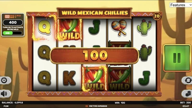 Wild Mexican Chillies - Wild on the grid and payline
